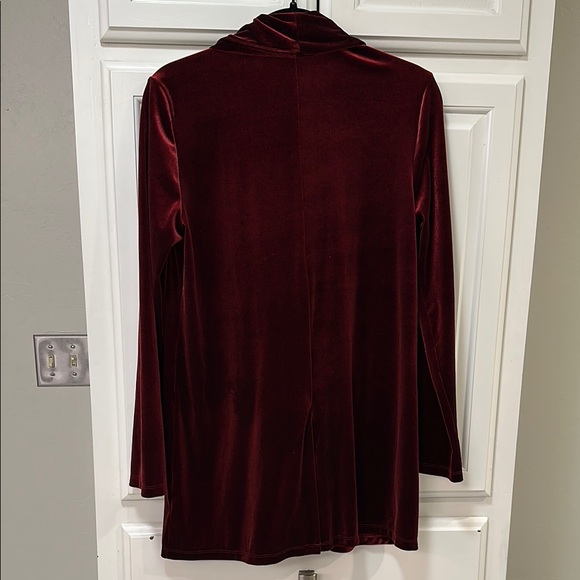 NWT Gibson Look Velvet Burgundy Women's Blazer, Size S - Picture 3 of 3